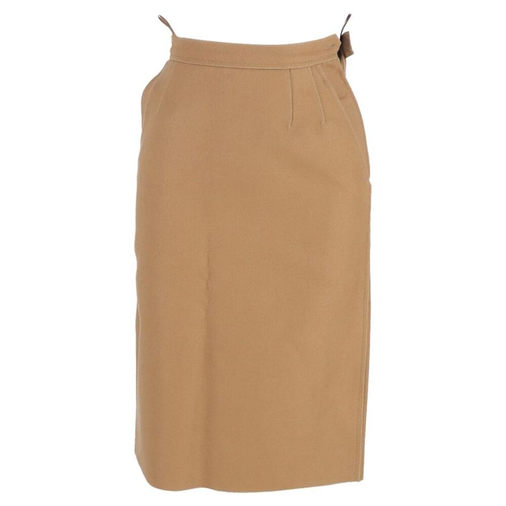 Prada Camel Tan Wool Pencil Skirt